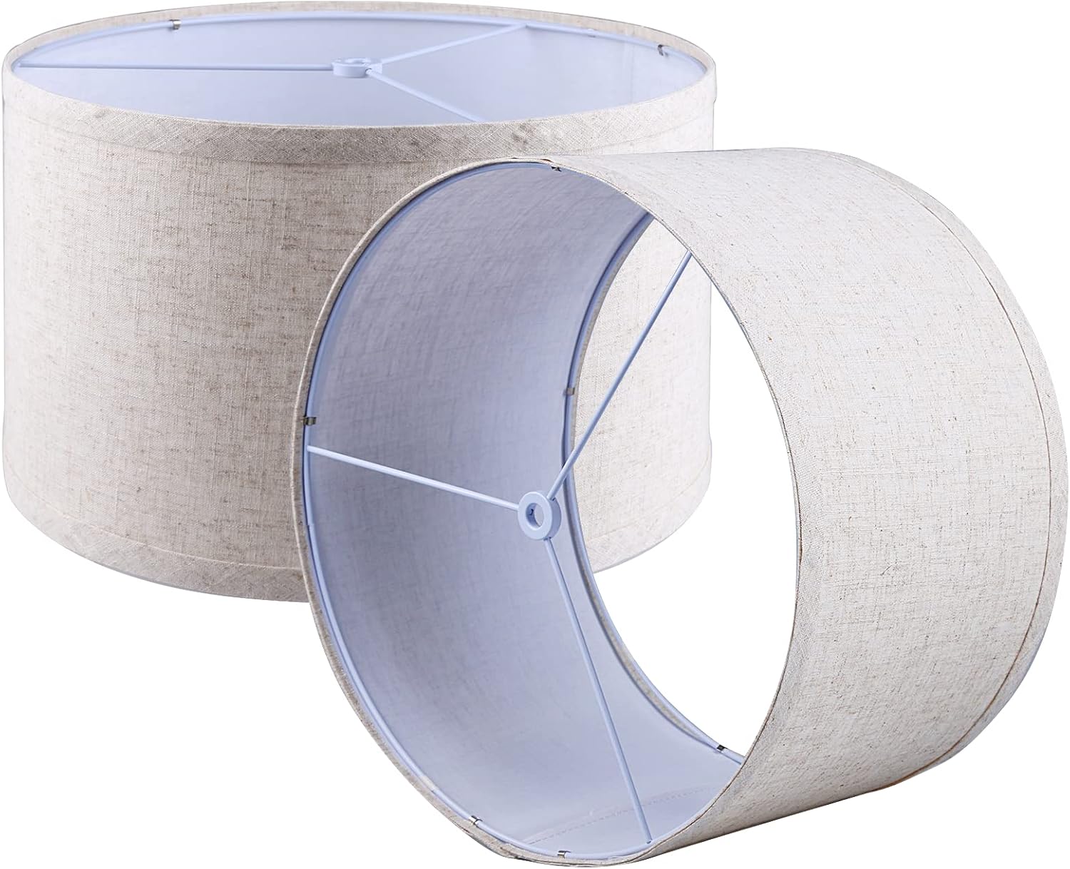 Lamp Shades Set of 2, Drum Lampshades 12.6" Top x 12.6" Bottom x 8