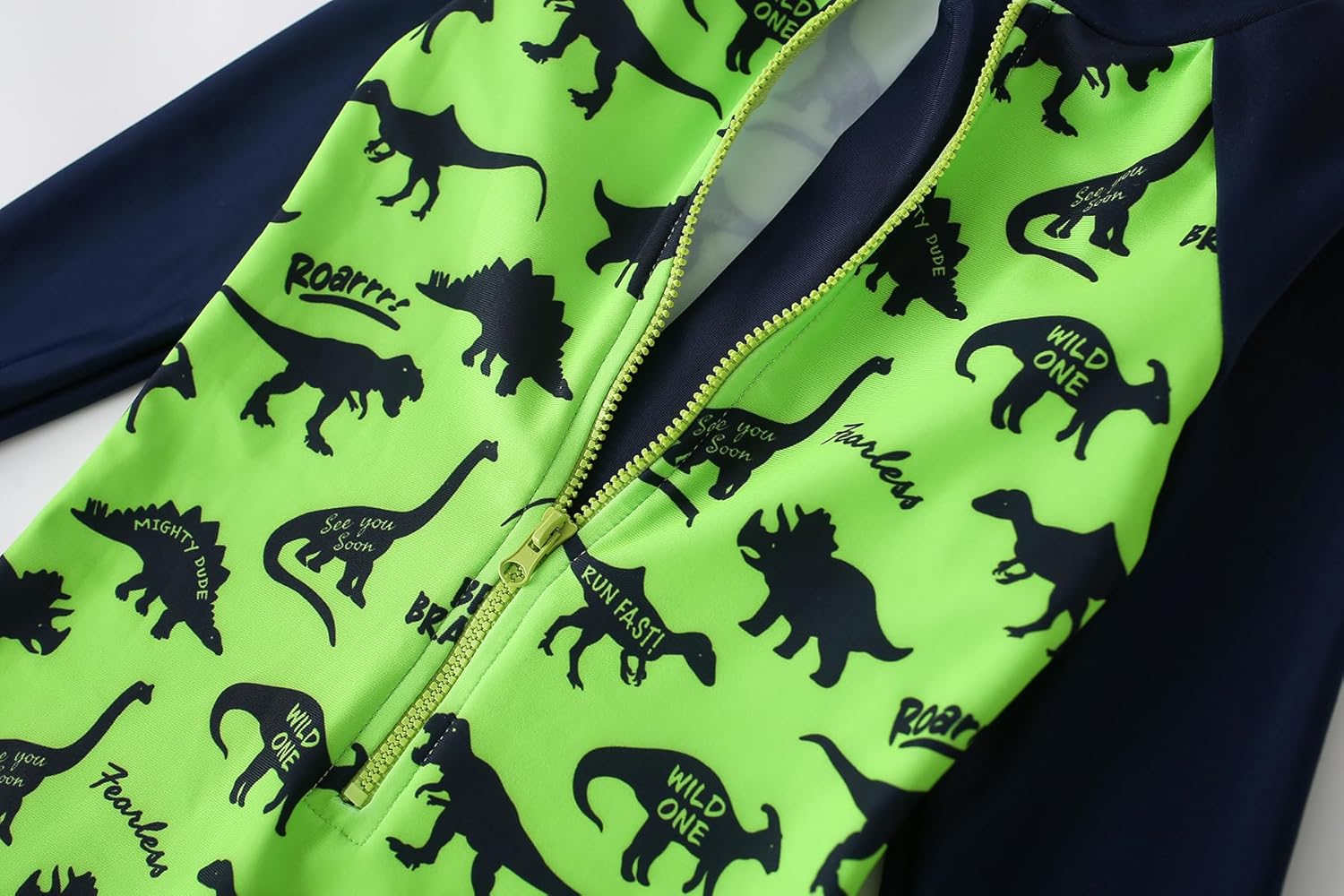 AIWUHE Boys one Piece Swimsuit Zipper Rash Guard Kids Long Sleeve Bathing Suits UPF 50+ Sun Protection Swimwear 2-9Y - Image 7