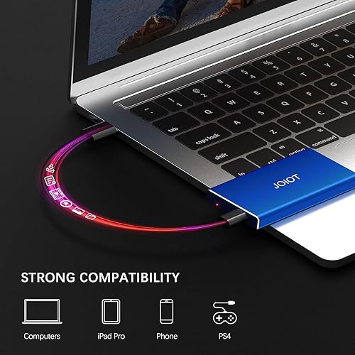 Miniatura 6 de JOIOT Mini SSD portátil de 500 GB Unidad externa de estado sólido - Hasta 540 MBs, USB 3.1 Gen 2 SSD externo ultrafino, azul