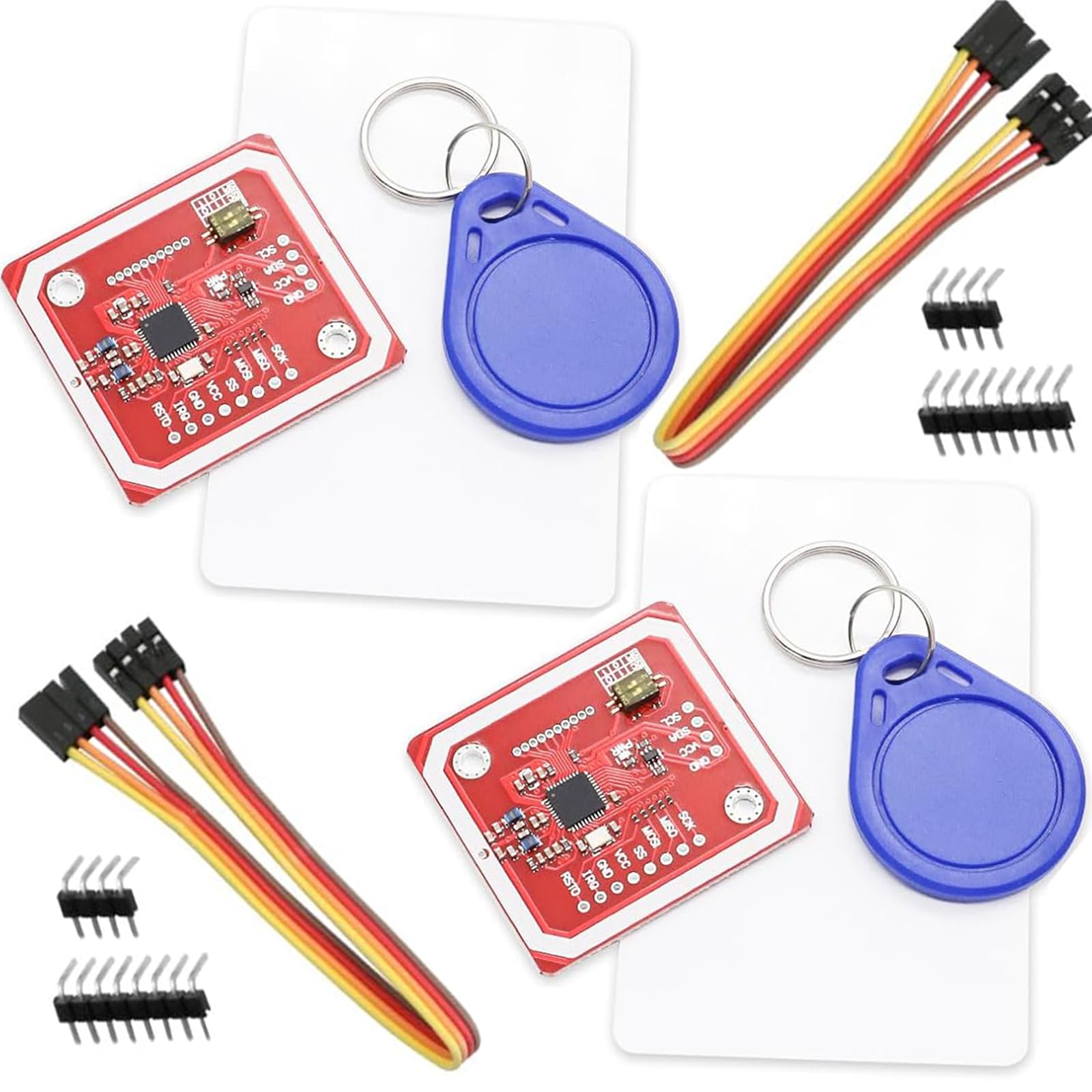GERUI Set di 2 moduli RFID PN532 NFC, V3 Kit Reader lettore di comunicazione vicino I2C SPI HSU