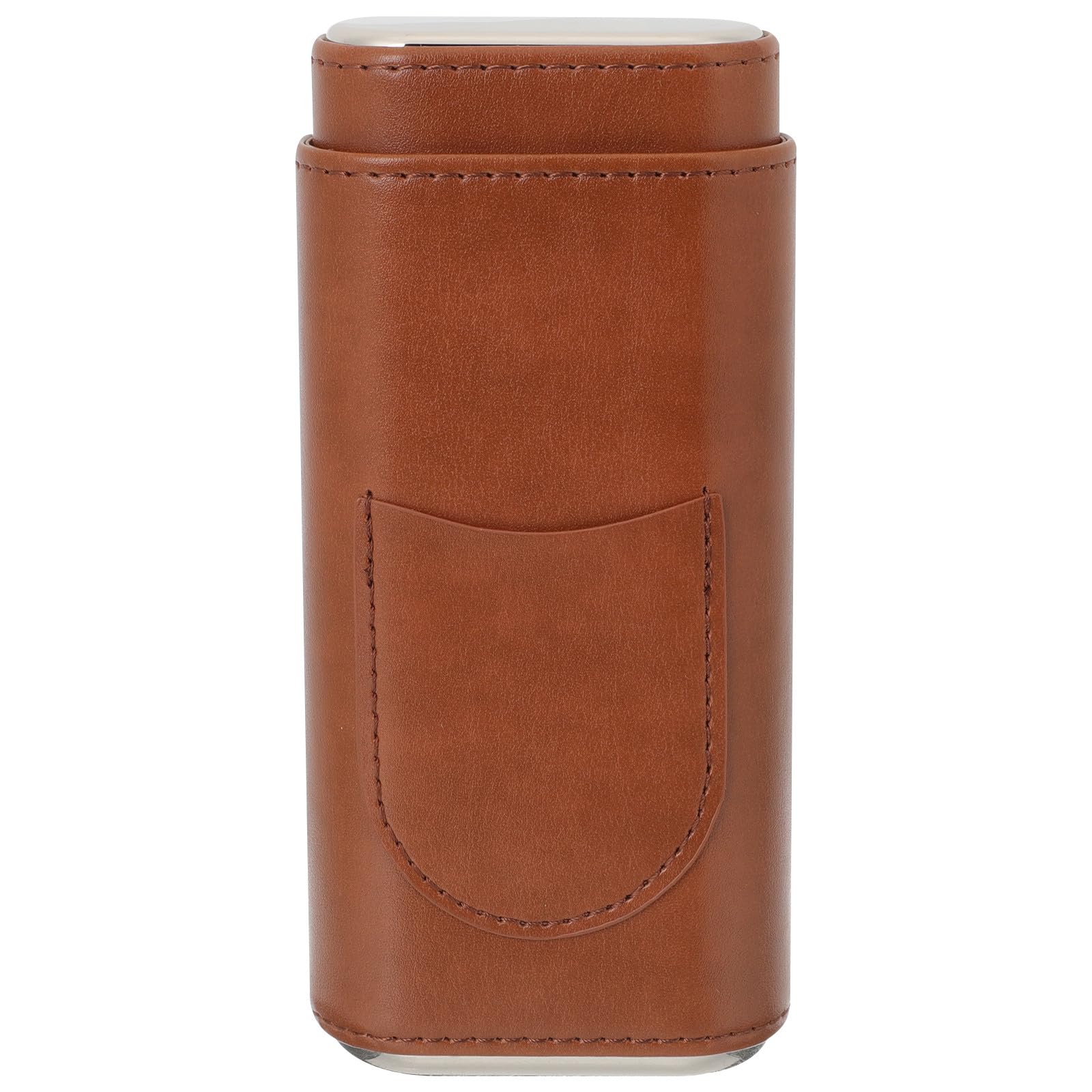 TOYANDONA Tragbare Zigarrentasche aus Pu Leder in Braun mit Einfachem Design Leicht und Kompakt für Casual Gebrauch und Verstauen in Tasche