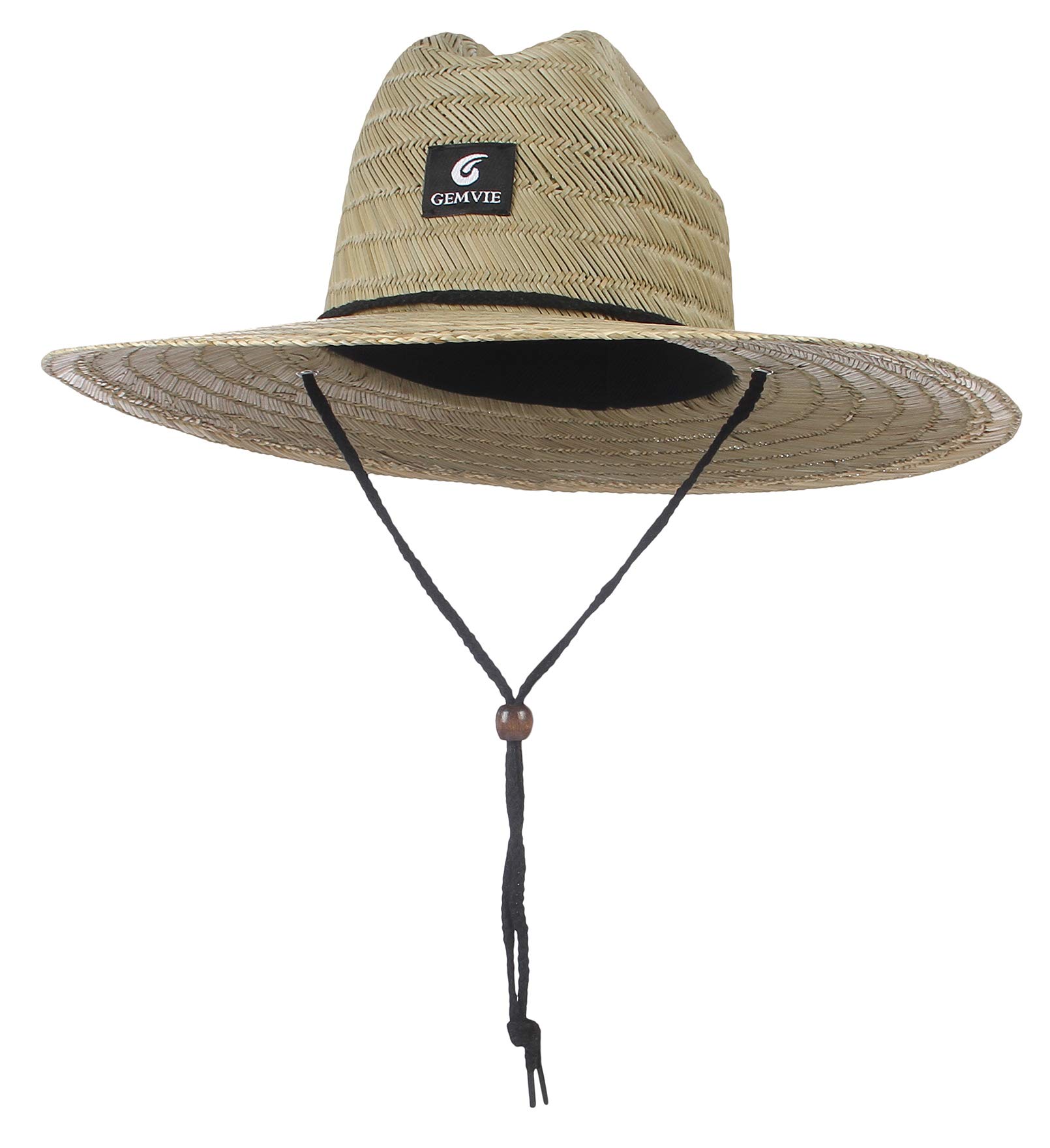 GEMVIE-Gorro Paja para Mujer y Hombre Sombrero de Salvavidas Paja Sombrero de Playa Protección Solar