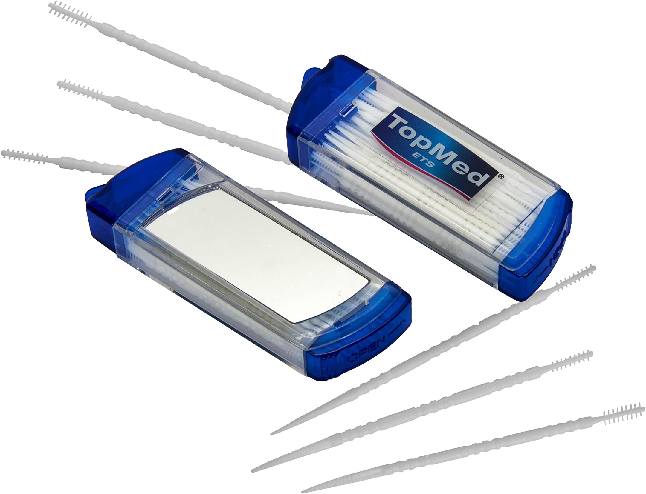 Oral Care Dental Brush Teeth Pick Plastic Teeth Floss Toothpick With a mirror 200 Count (4 BOX X 50 UNITS)