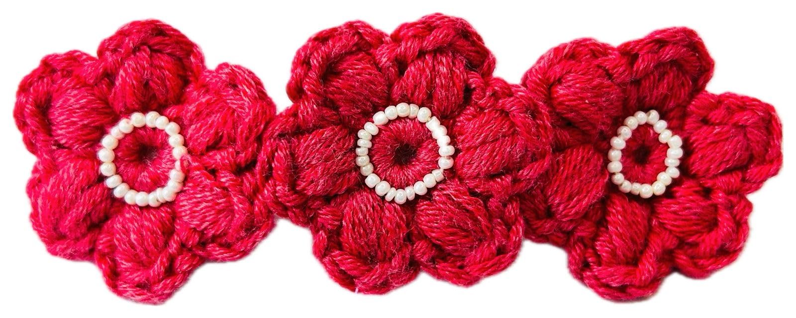 Fuchsia Pink Colour Crochet Hair Clip-image-18