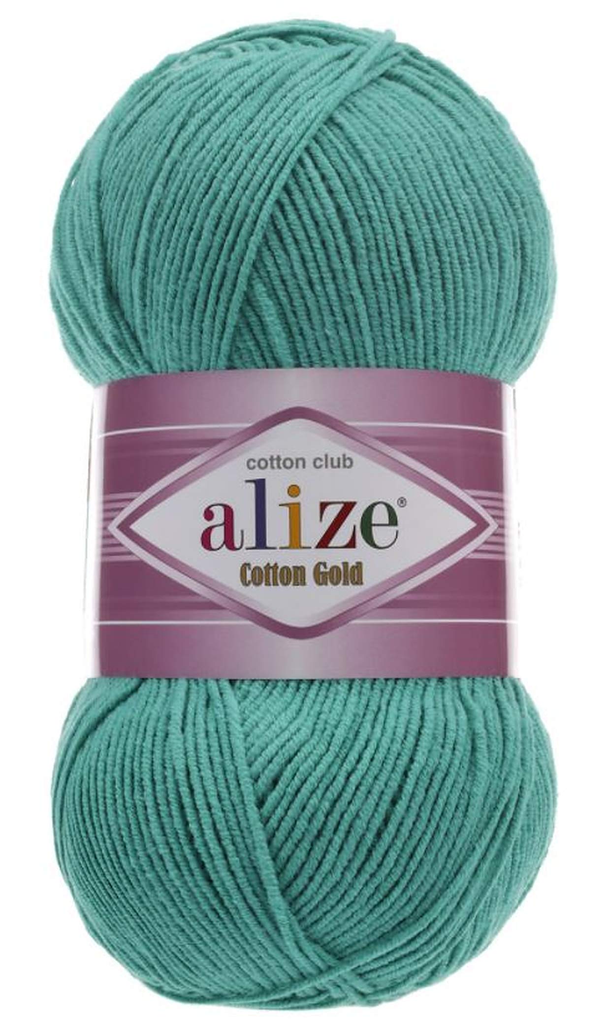 55% Cotton 45% Acrylic Alize Cotton Gold Yarn 1 Skein/Ball 100 gr 360 yds (610-Jade)