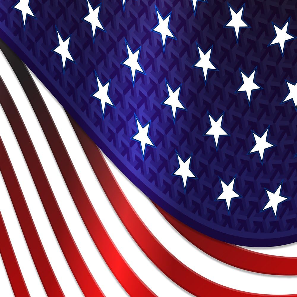 Yoga Capri Leggings Women 4th of July USA Flag Leggings Waist High, Made in USA