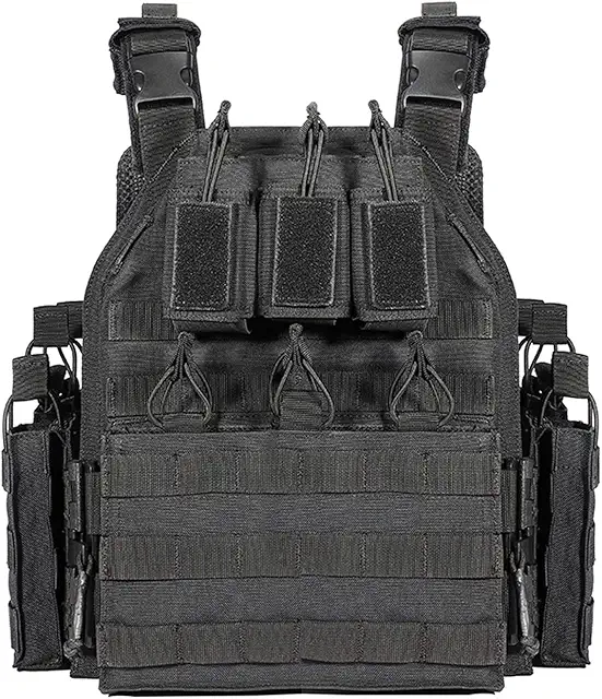 YAKEDA Gilet Tactique Militaire Airsoft à Dégagement Rapide Réglable