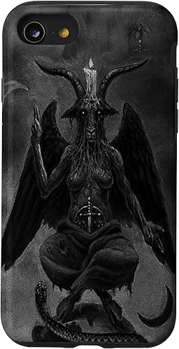 Miniatura 46 de iPhone 15 Pro Max Baphomet Occult Satanic Gothic Satan Goat Head 666 Tattoo Case