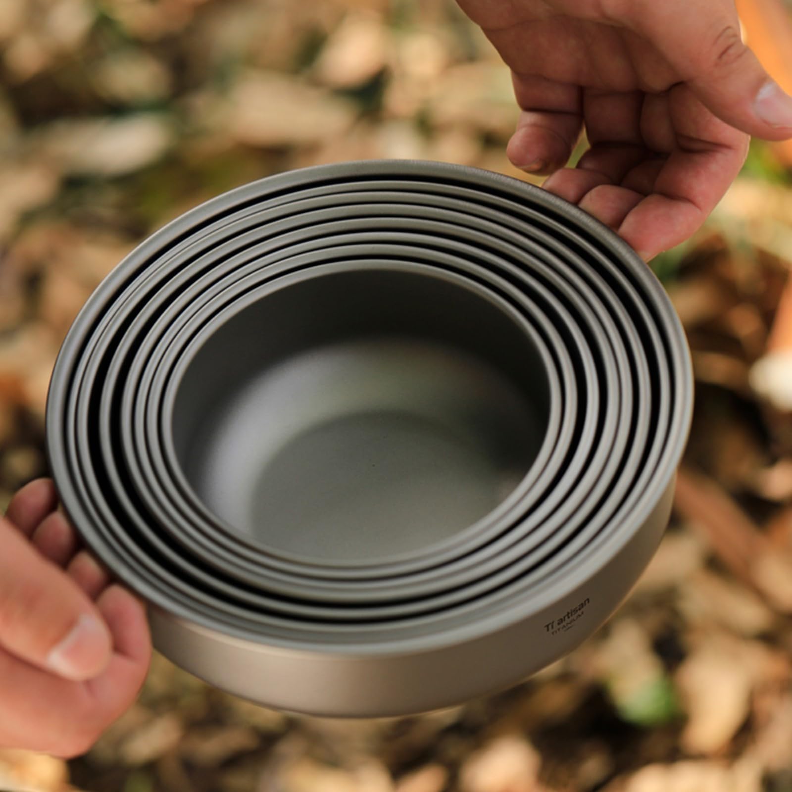 DAZZLEEX Ta3709 - Cuenco de titanio, placa de titanio para camping y senderismo, 0,5 mm (900 ml)