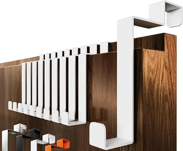 4smile White Door Hooks Set of 10 - Space-Saving deur haak for Folding Doors