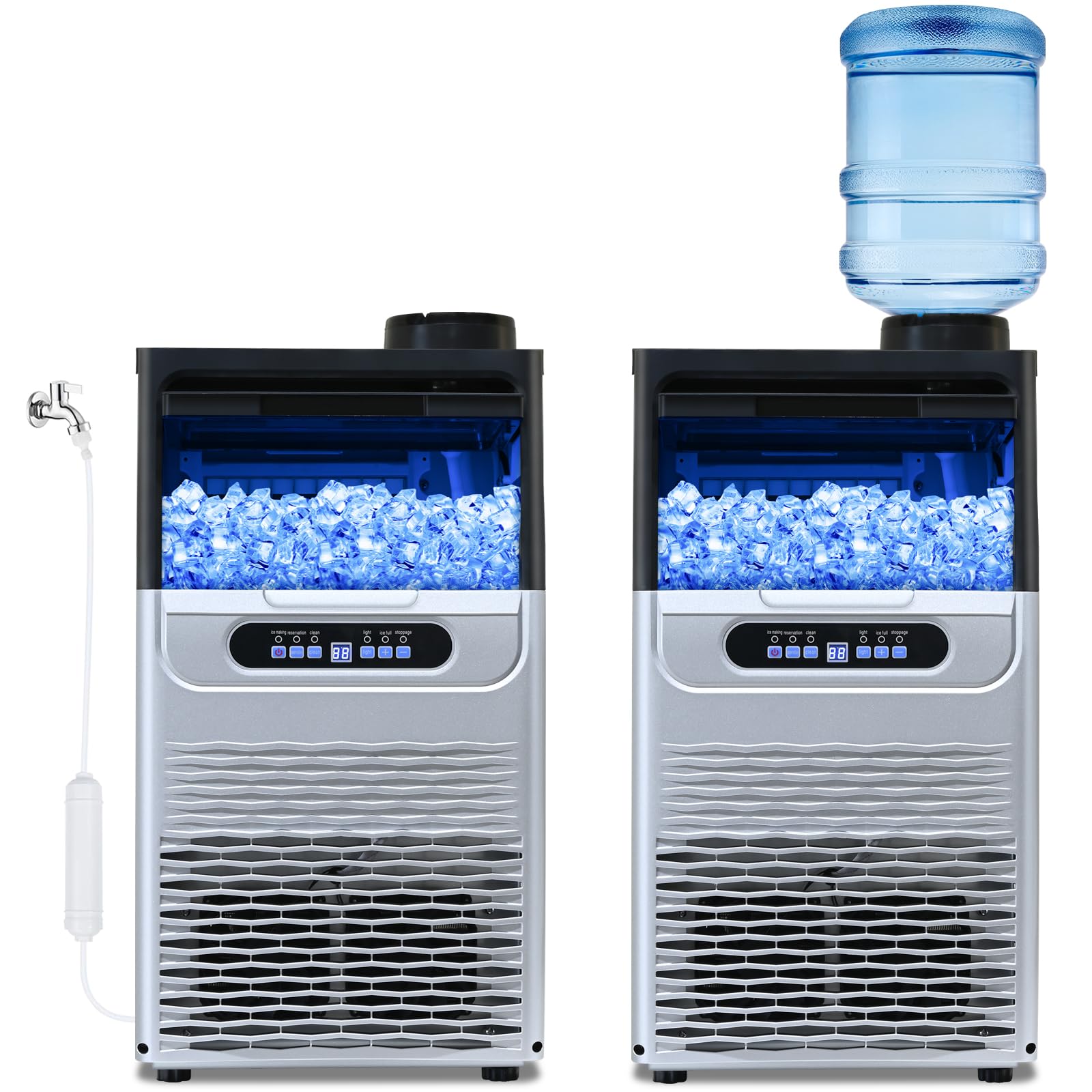 Photo 1 of Amzgachfktch Commercial Ice Maker - 100lbs/24H, 22 Lbs Storage