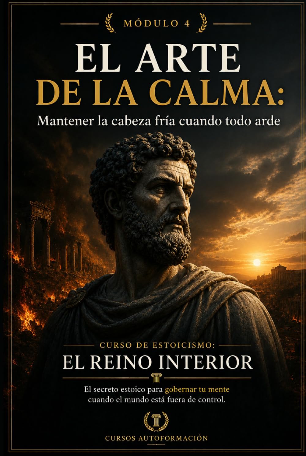 EL ARTE DE LA CALMA: Mantener la cabeza fría cuando todo arde: Curso de estoicismo: EL REINO INTERIOR: El secreto estoico para gobernar tu mente cuando el mundo está fuera de control (MÓDULO 4)