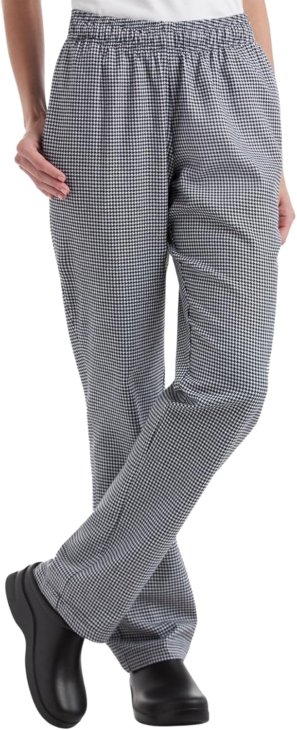 On The Line Women's Professional Houndstooth Chef Pants - Comfort Fit