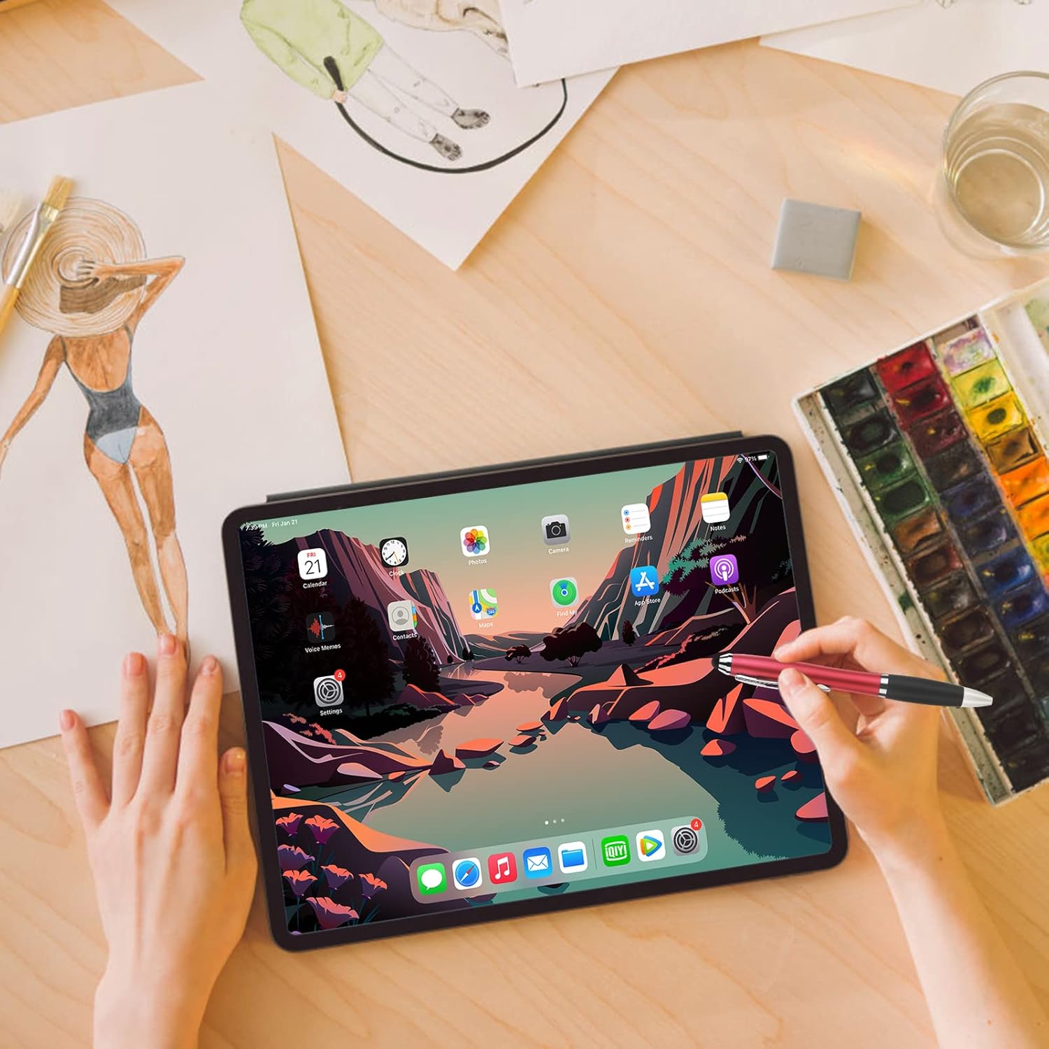 100 Pack Stylus Pens for Touch Screens Compatible with iPad iPhone Tablets Samsung Kindle-2 in 1 Stylists Pens-Free Personalization with Your Text Logo for Campaign Advertising