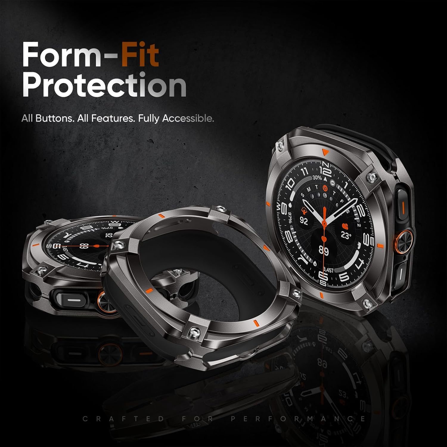 Suitisbest Metal Case for Samsung Galaxy Watch Ultra (2025/2024), Rugged Stainless Steel Protective Bezel with Back Cover, Bumper Cover for Samsung Galaxy Ultra Watch 47mm (Multiple Colors) - Image 5