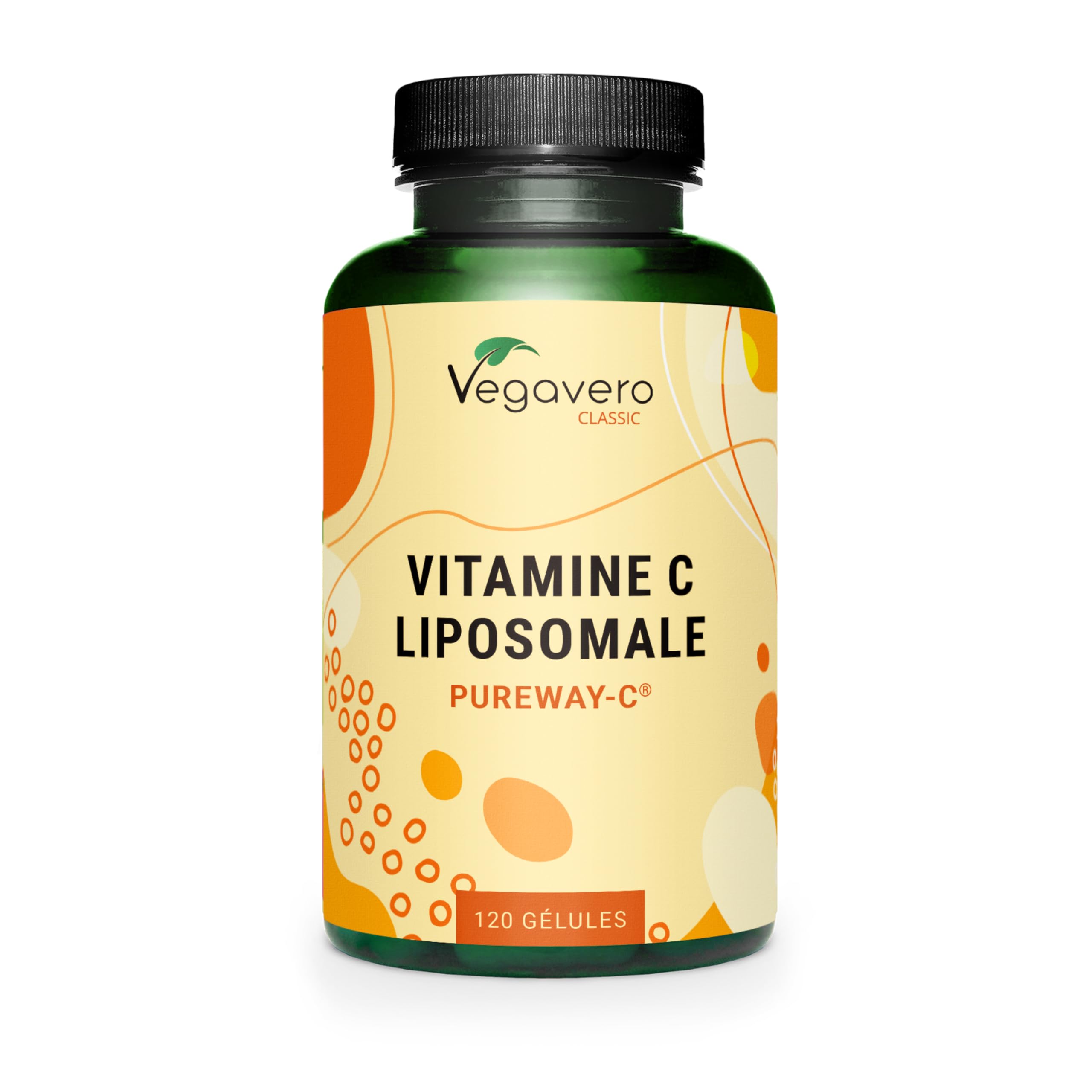 Vitamine C Liposomale | Qualité PREMIUM : PureWay-C® | Hautes Biodisponibilité & Absorption | Défense Immunitaire + Énergie | Sans Additifs & Vegan | 120 Gélules | Vegavero®