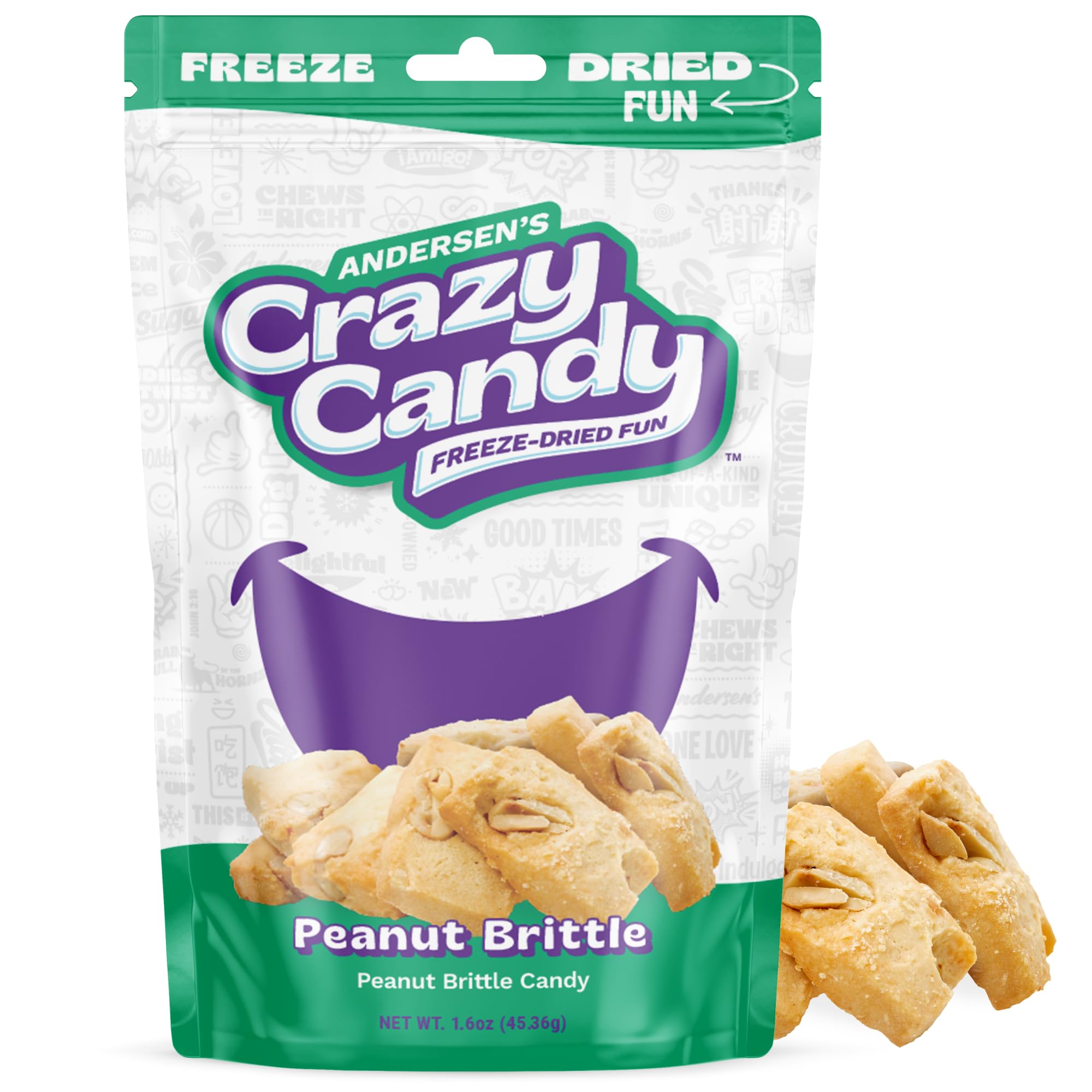 Amazon.com : Freeze Dried Peanut Brittle, Crazy Candy Peanut