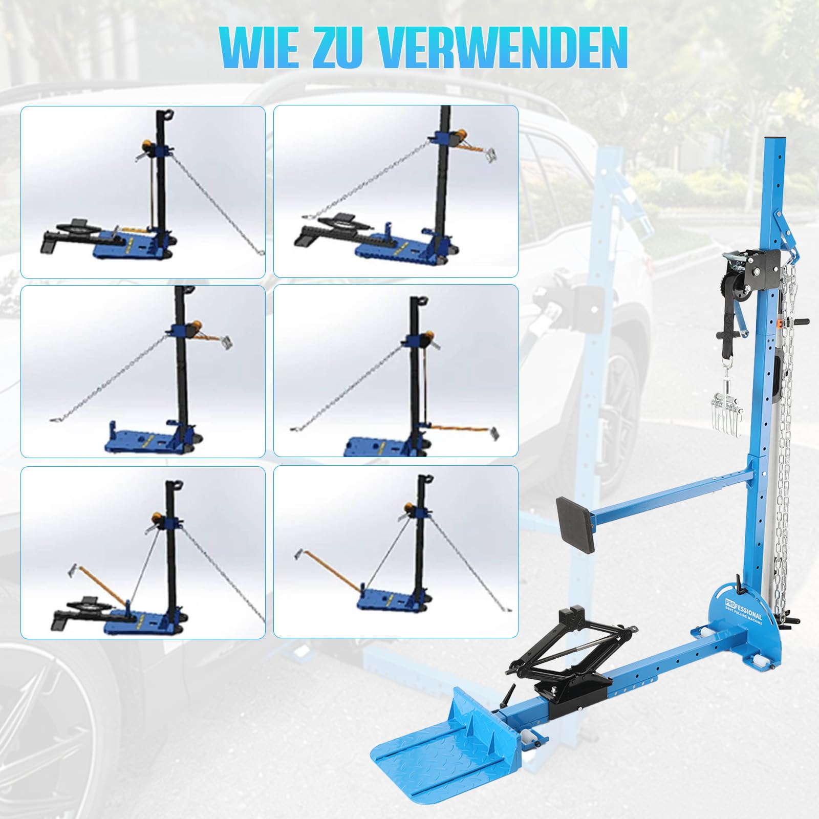PDR Ausbeulwerkzeug KFZ Beulen Dellenlifter Ausbeul Werkzeug 100-920 mm | Auto Beulen Reparatur Abzieher,Maximale Zugkraft: 600KG