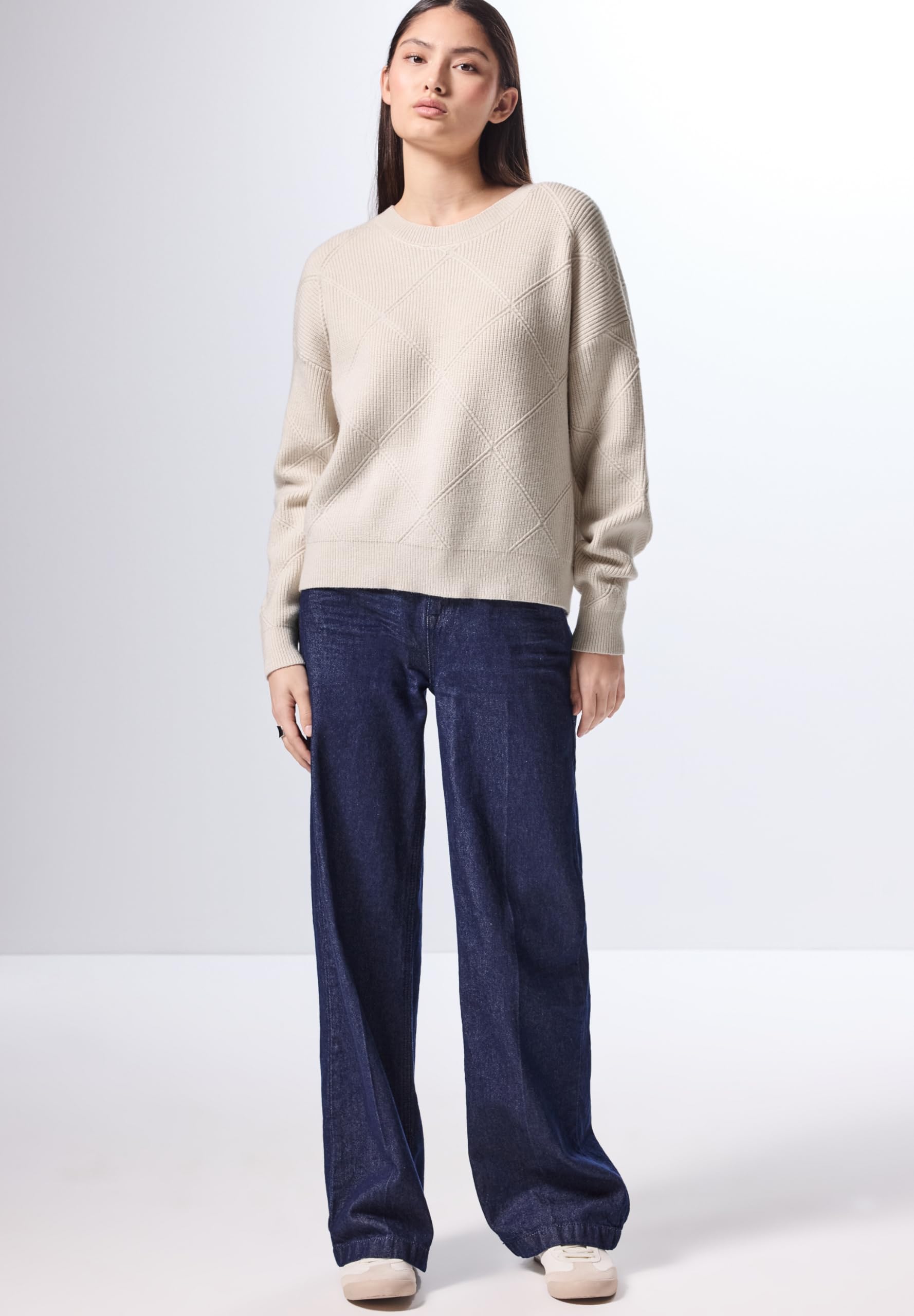Street One Studio Damen Pullover mit Strukturmuster