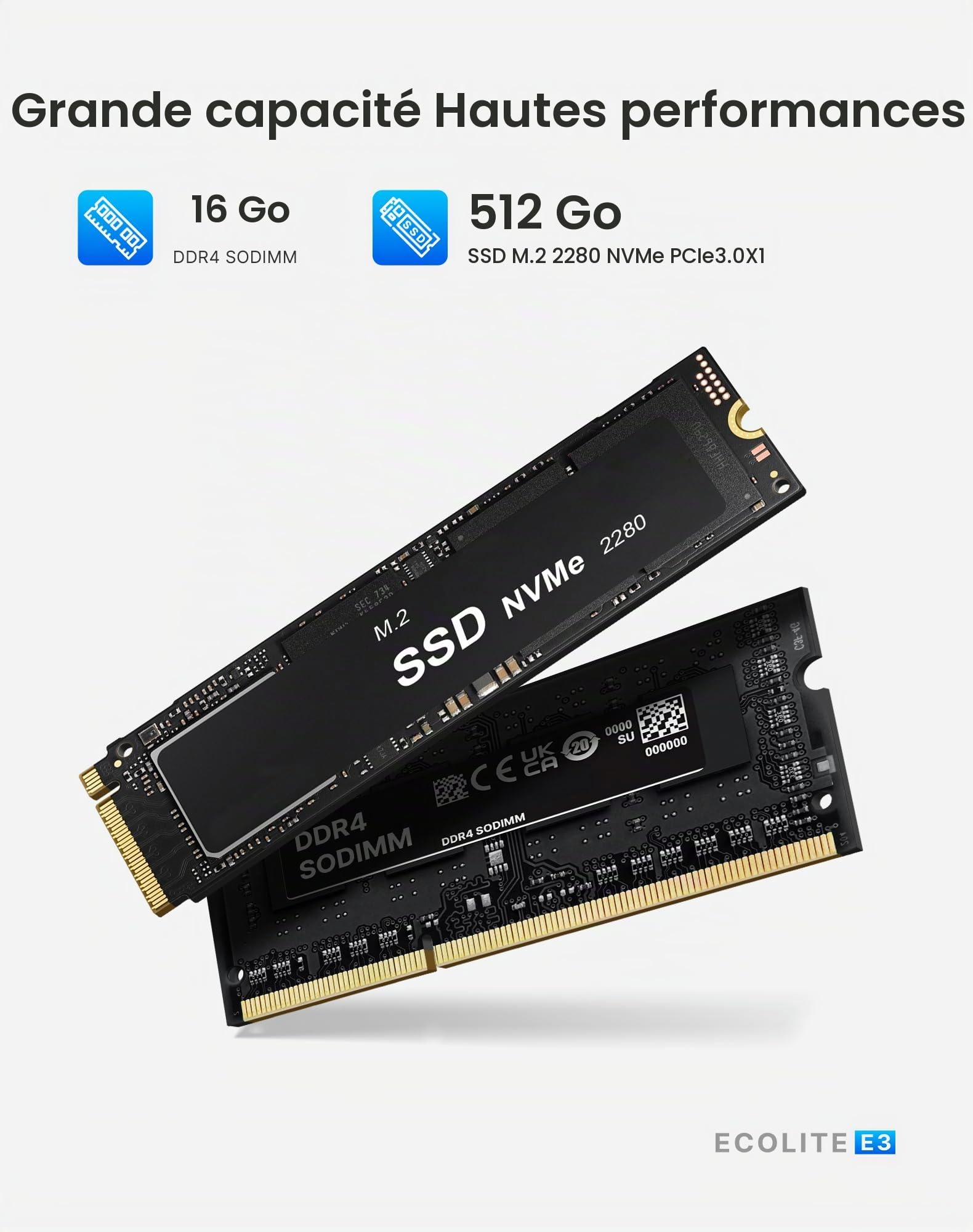 BOSGAME E3 Neo Mini PC Bureau, N95 Jusqu'à 3,4GHz, 16Go DDR4 RAM, 512Go SSD | windows 11, Double HDMI 4K, Triple Écran, WiFi5/BT5.0, Expédié de France, Mini Ordinateur Bureau, Télétravail, Home Cinéma