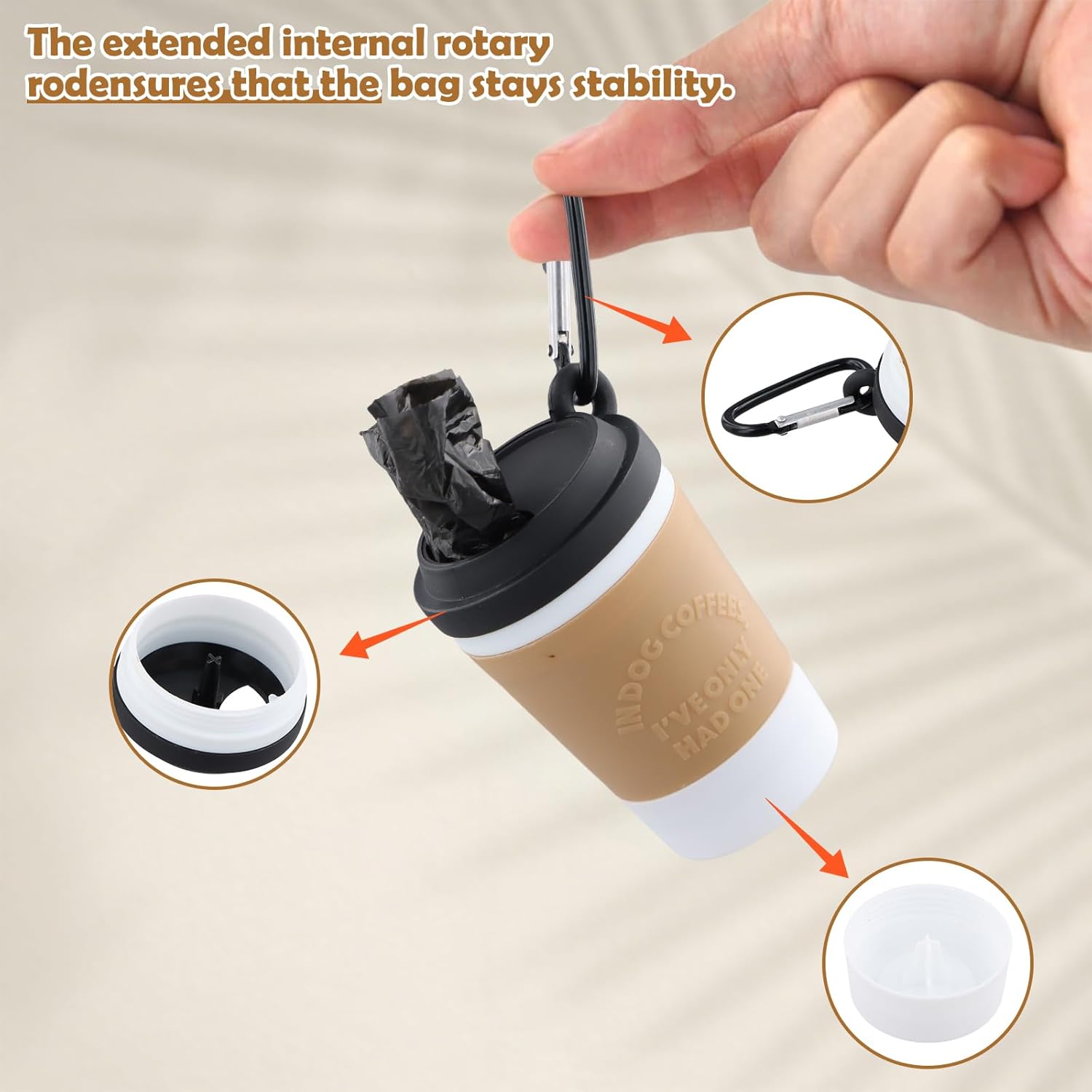 Dog Poop Bags, 2 Pieces Dispenser for Dog Poop Bags, Practical Accessory for Walking Cats, Portable Plastic Bag Holder for Pets, Cats (Multicolor) 7