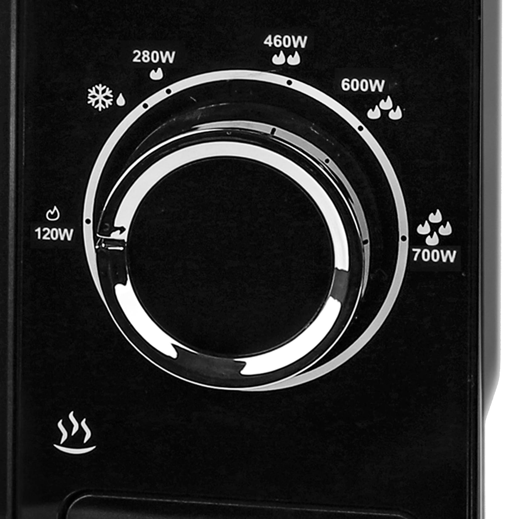 EMERIO Microonde con 6 livelli di potenza e 700 Watt, volume 20 l, timer da 30 minuti, illuminazione interna, funzione scongelamento, piatto girevole a 360° in vetro | MW-131692
