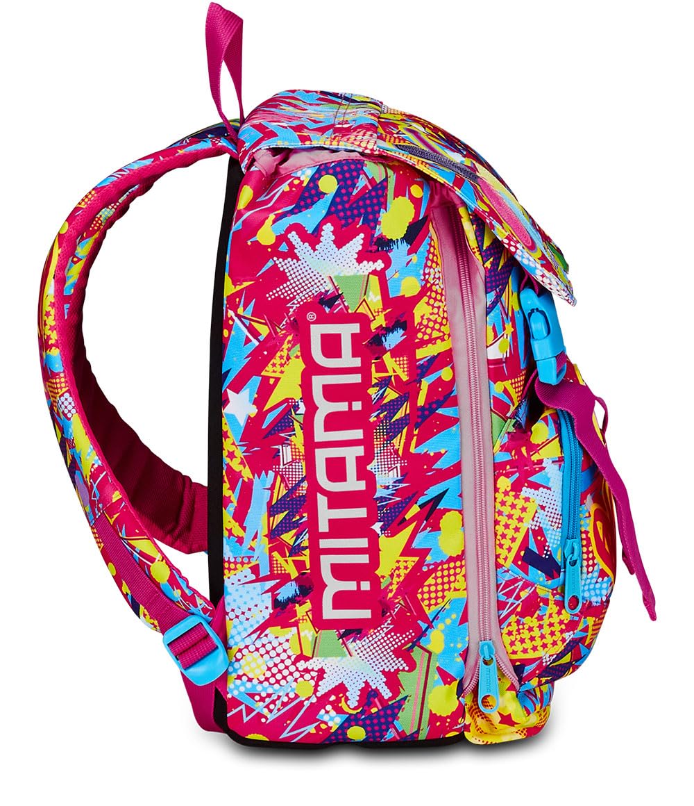 Mitama Mochila extensible Butterfly con bolsillo frontal, rosa, escuela primaria y tiempo libre, niña, Rosa, Talla única, Mochilas rucksack