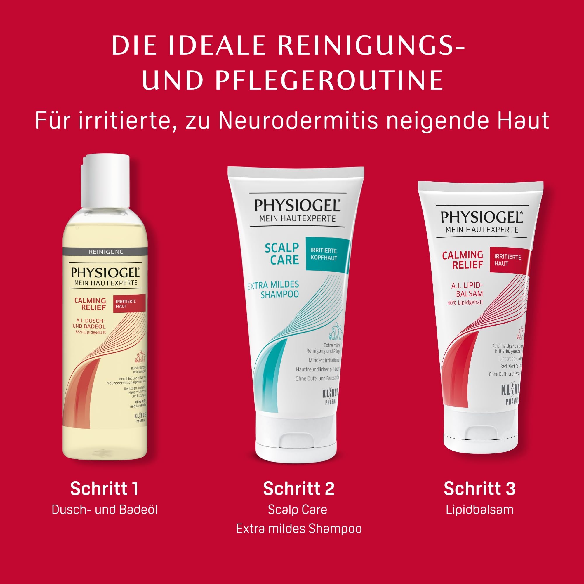 PHYSIOGEL Calming Relief A.I. Dusch- und Badeöl – Beruhigende Reinigung & Pflege bei Neurodermitis, trockener, irritierter und juckender Haut, 400 ml