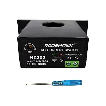 AC Current Sensing Switch 0-200A Normally Closed Current Sensor Monitoring Relay NC200