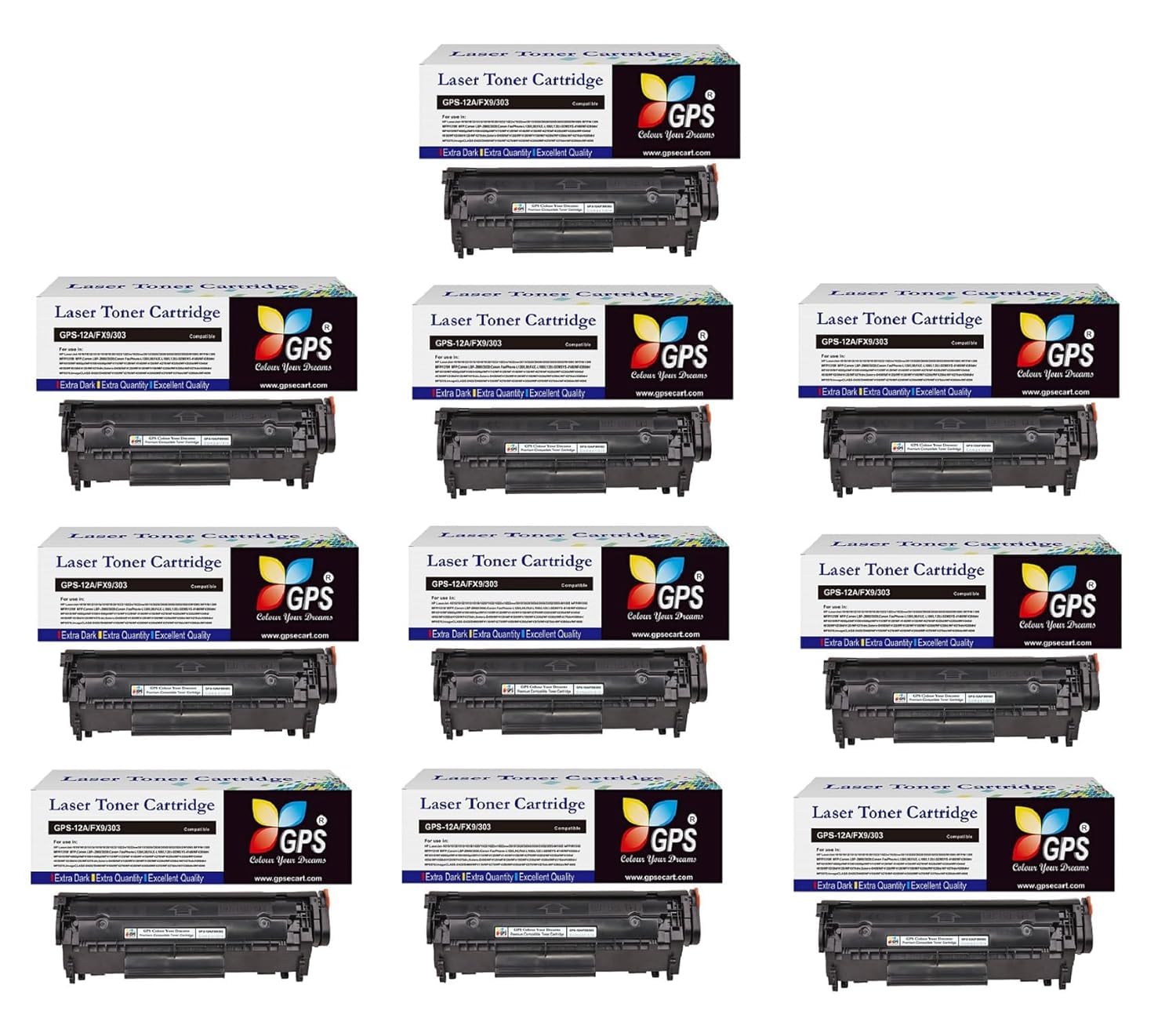 GPS Colour Your Dreams GPS- 2612A / 12A Toner Cartridge for hp 1020 Cartridge , m1005 Printer Cartridge with Compatible for Canon LBP 2900b Printer Cartridge ( Combo Pack of 10 ) (B01NBRYA6N) Amazon Price History, Amazon Price Tracker