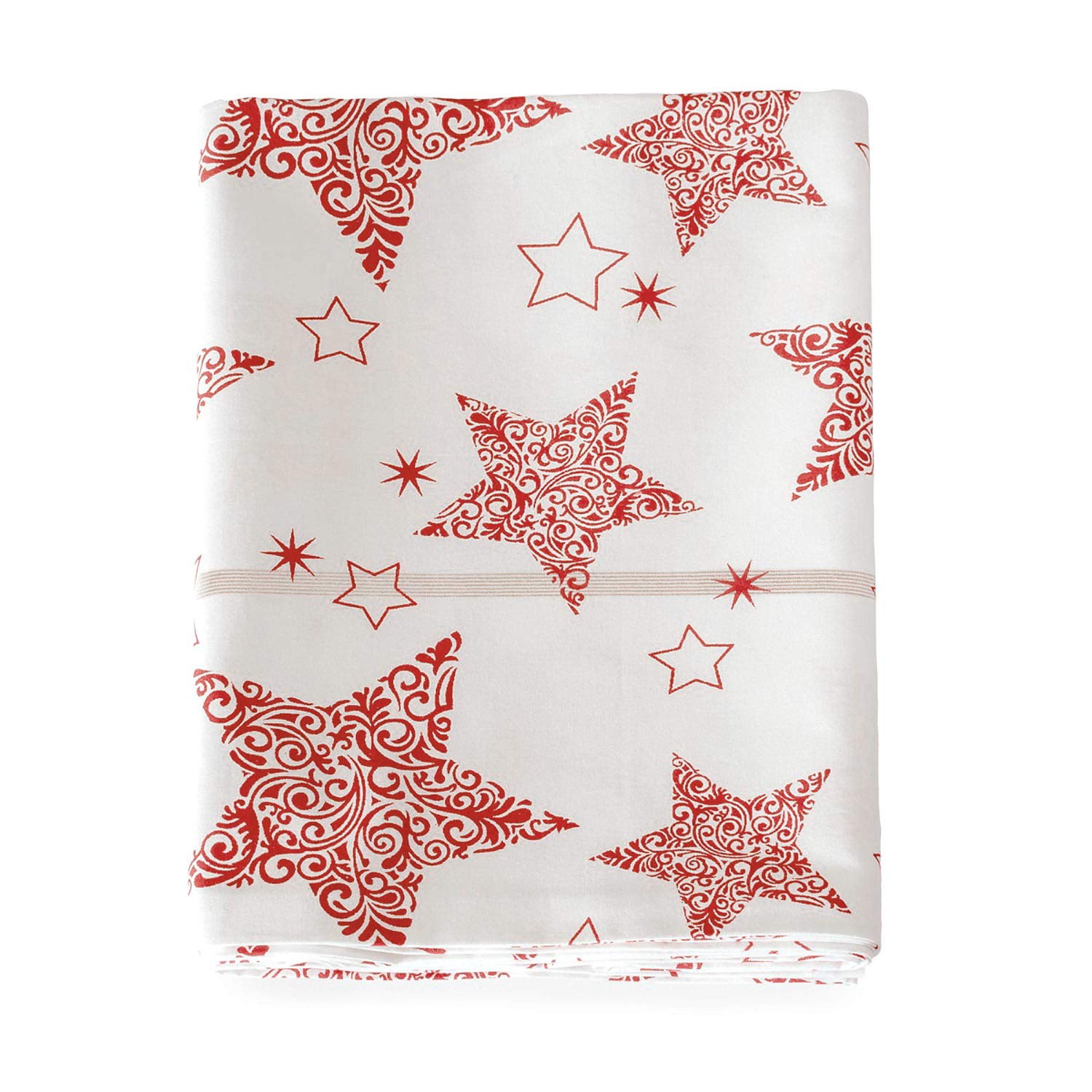 BGEUROPE Tovaglia - 100% cotone - Ref. Red Star - 150cm x 300cm