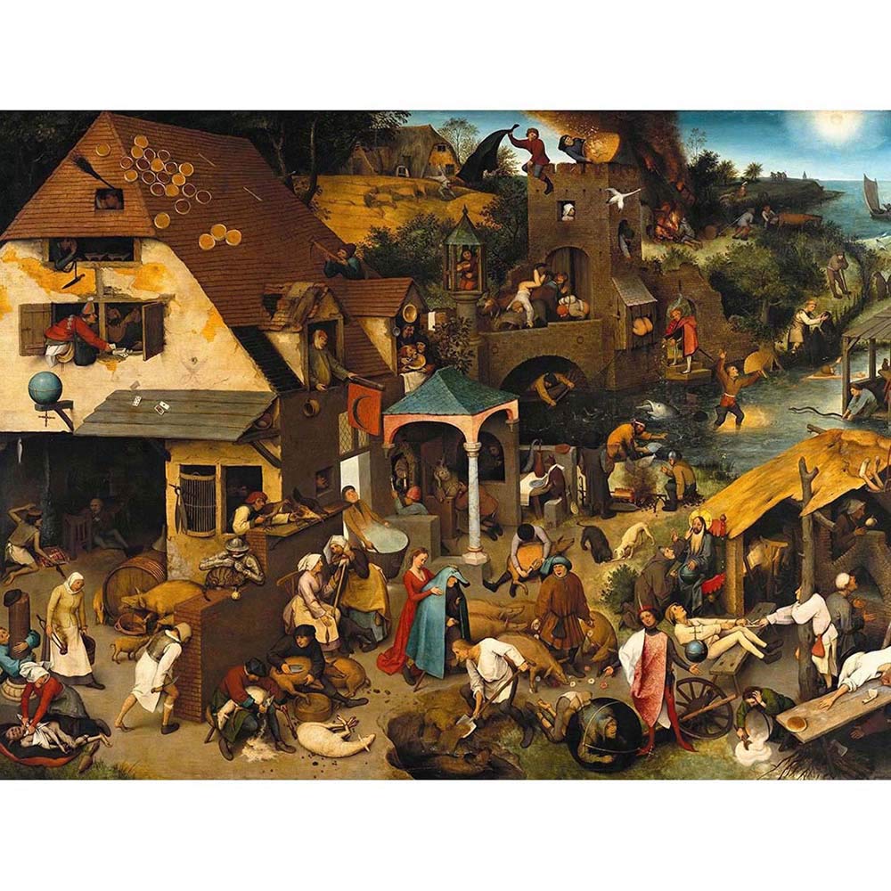 Wee Blue Coo Hieronymus Bosch Pieter Bruegel Elder Paintings 1559 Art Print Poster Wall Decor 12X16 Inch