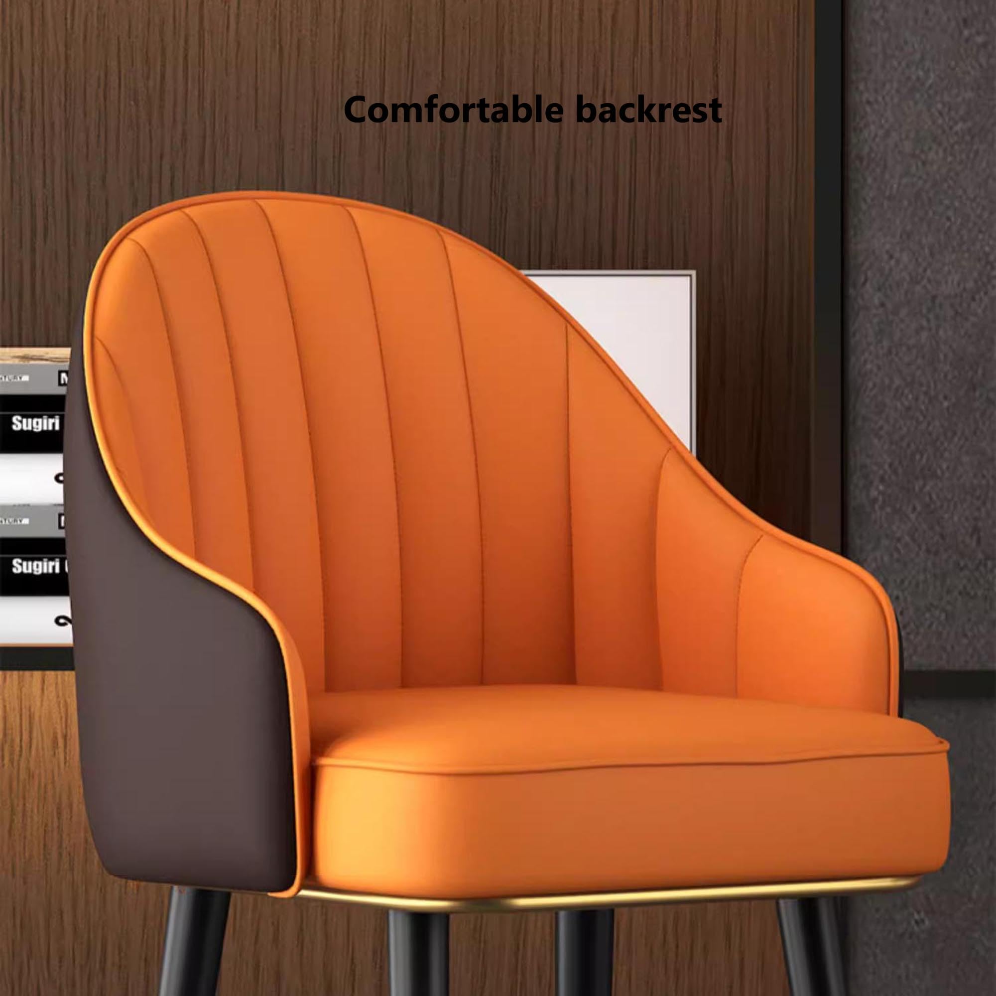 Taburetes de bar de cuero giratorios de 360° con respaldo y reposapiés, perfectos para cocina, isla, comedor, cafetería, barra de desayuno, elegante asiento de altura de mostrador