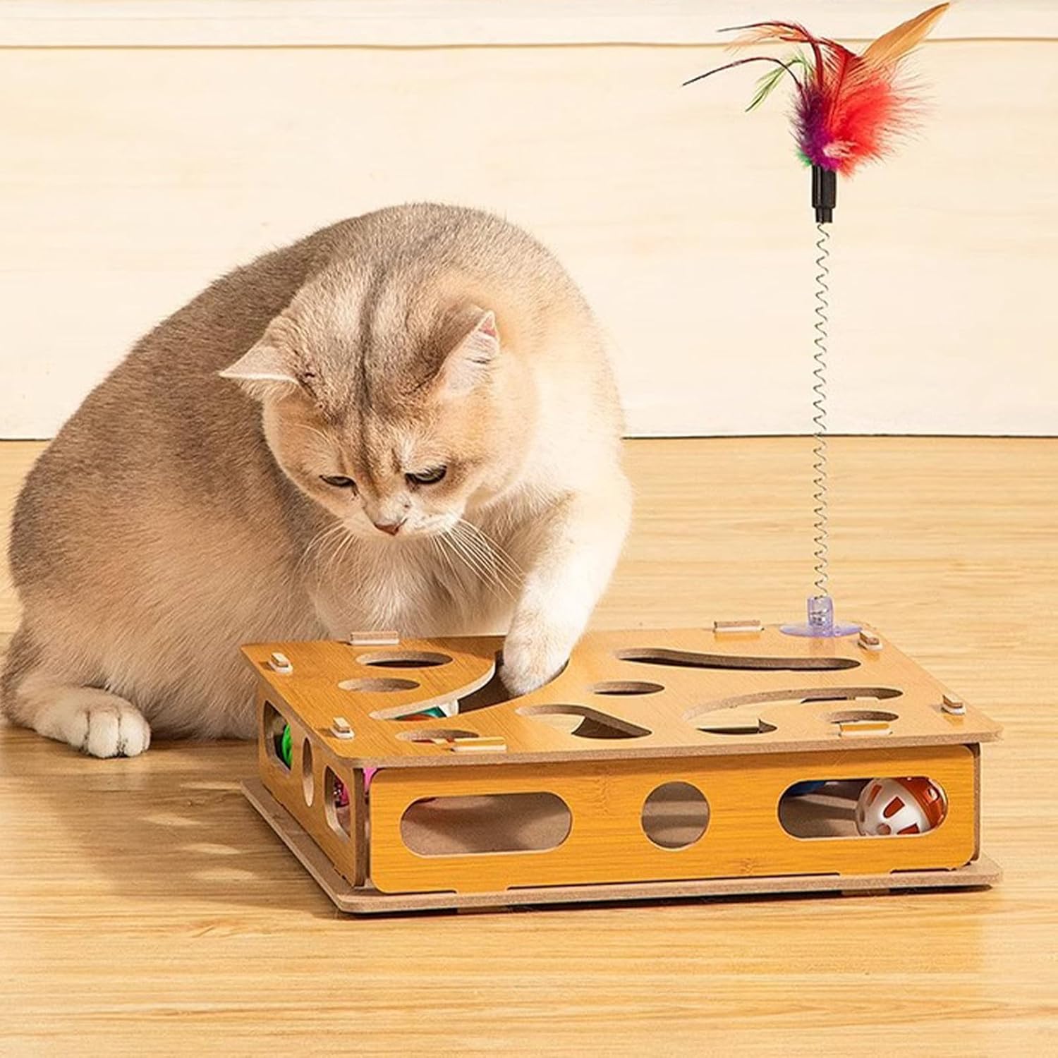 Cat Nail File Enrichment Box | Kitten Nail File Clipper Toy - Kitten Clippers Puzzle Scratcher Box,for Indoor Outdoor Exercise Training Daily Boredom Relief Entertainment Home Enrichment