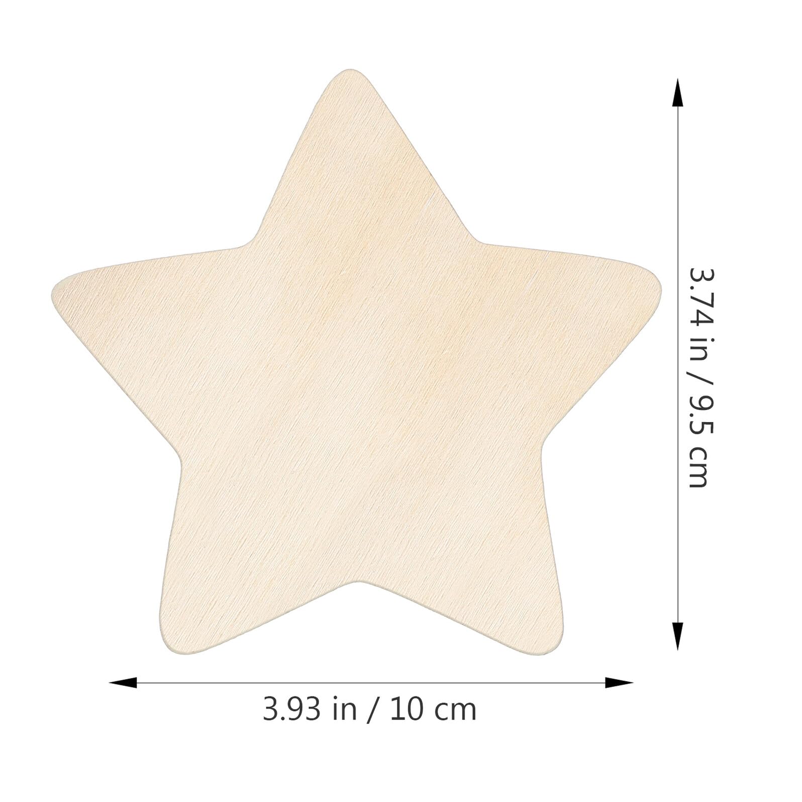ifundom 50pezzi Trucioli di Legno Non Finiti Forma di Stella per Graffiti Fai da Te Accessori di Legno per Artigianato per Decorazioni Personalizzate