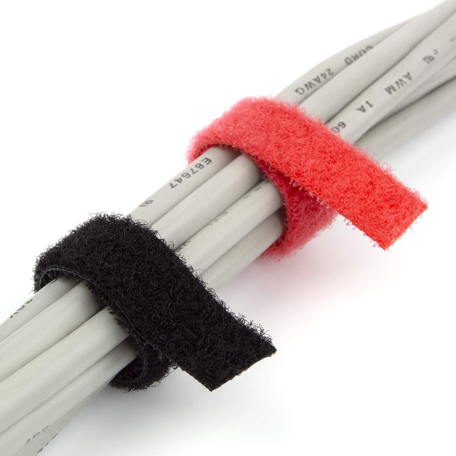 Fire Retardant Reusable Cable Ties Roll, Heat Resistant Ties, Cut to Length Roll, 1/2" Wide, 16 Feet Long - Black