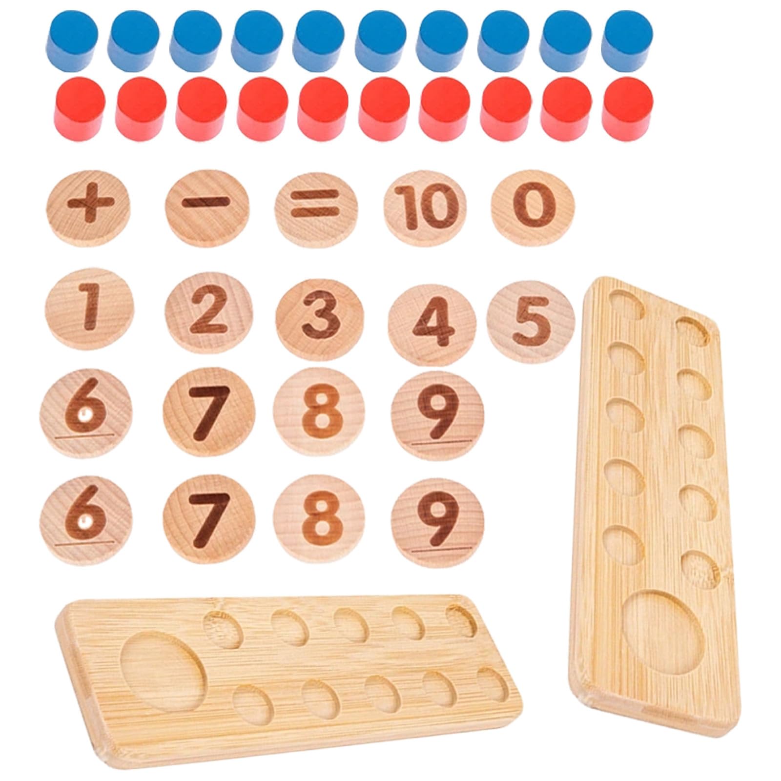 Giocattolo Educativo di Matematica in Legno per Contare Numeri Bambini