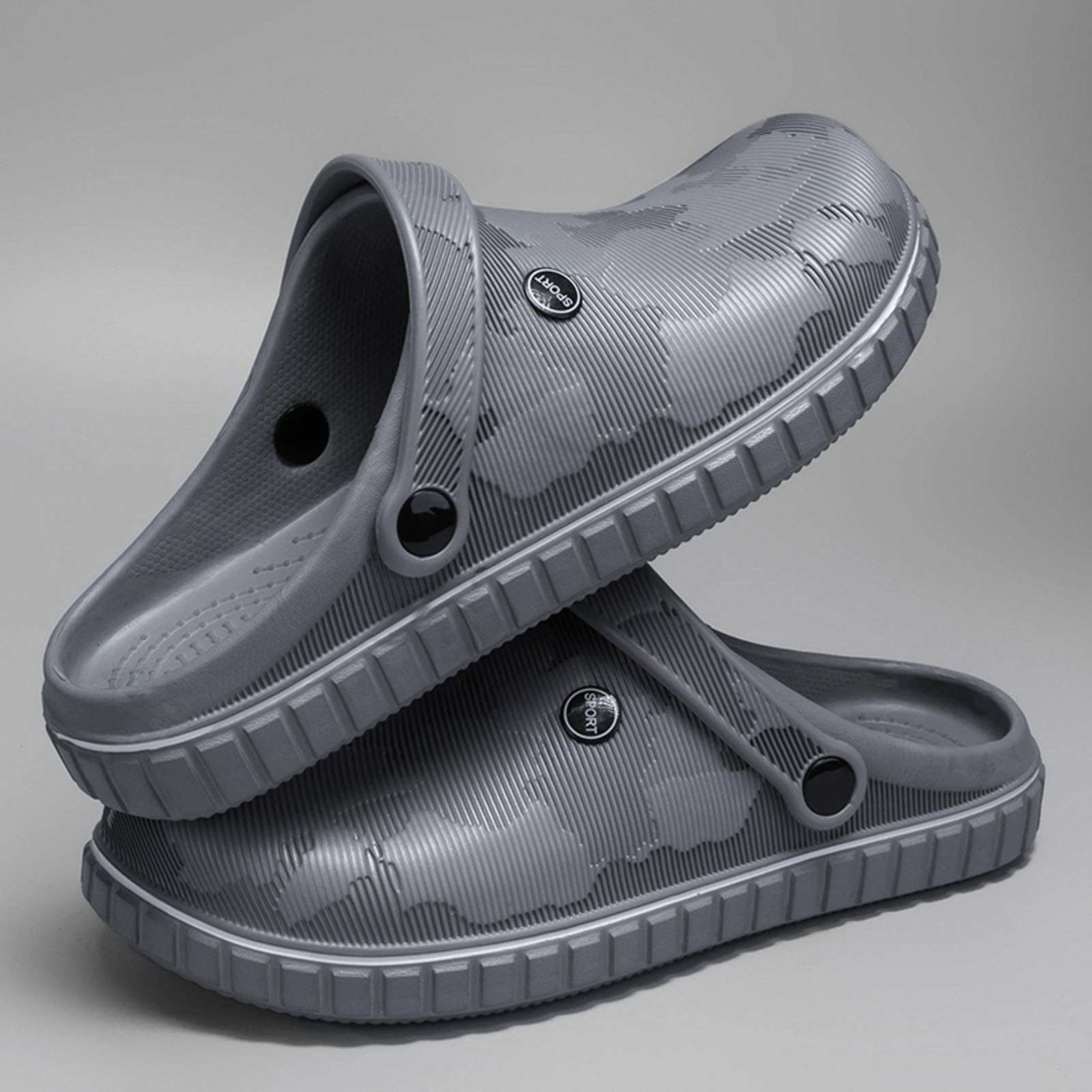SECHRITE Męskie chodaki ogrodowe, chodaki, gumowe, męskie, buty robocze, pantofle, lekkie gumowe buty do kuchni, szpitala