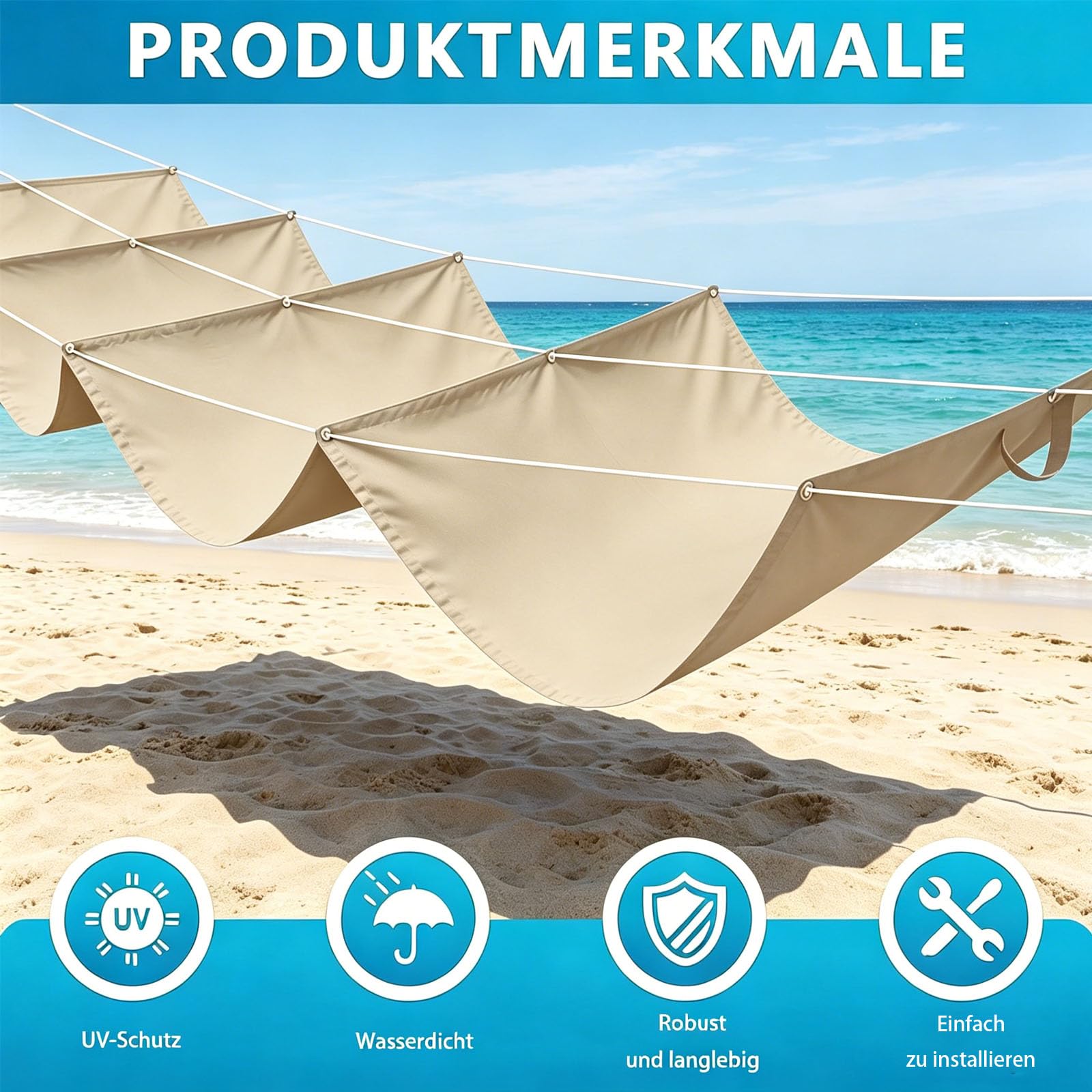 Rozwijany żagiel przeciwsłoneczny Wave, regulowana osłona przeciwsłoneczna do pergoli, dostępne rozmiary niestandardowe, do ogrodu i na zewnątrz-Light Khaki||300x650cm