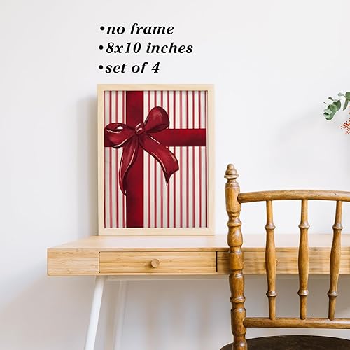 Miniatura 5 de Boat Wades Impresiones artísticas de pared sin marco, diseño de muñeco de nieve rojo de Navidad, pósteres e impresiones retro de Navidad para sala