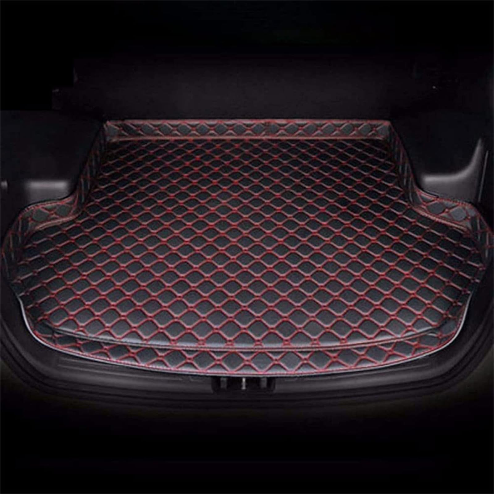 ZQRHHWINY for Mazda Cx-5 Cx7 Cx8 Cx9 CX-4 Cx3 CX-30 CX-50 Boot Liner, Tailored Waterproof Car Boot Mat, Luxury Quilted Leather Trunk Liner All-Weather Cargo Protector Trunk liner,A