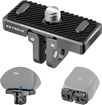 REYGEAK Quick Release Mount for Insta360 X4, Aluminum Head Adapter With 1/4" Screw, Magnetic Dual-Claws Interface, Conversion Adapter for Camera Holder Accessories