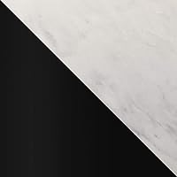 Vista 17 de Walker Edison - Mesa redonda moderna para café, para sala de estar, de nogal/dorada Mármol de imitación blanco/dorado