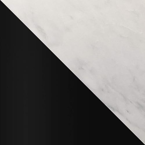 Miniatura 17 de Walker Edison - Mesa redonda moderna para café, para sala de estar, de nogal/dorada Mármol de imitación blanco/dorado,Mármol sintético blanco/negro