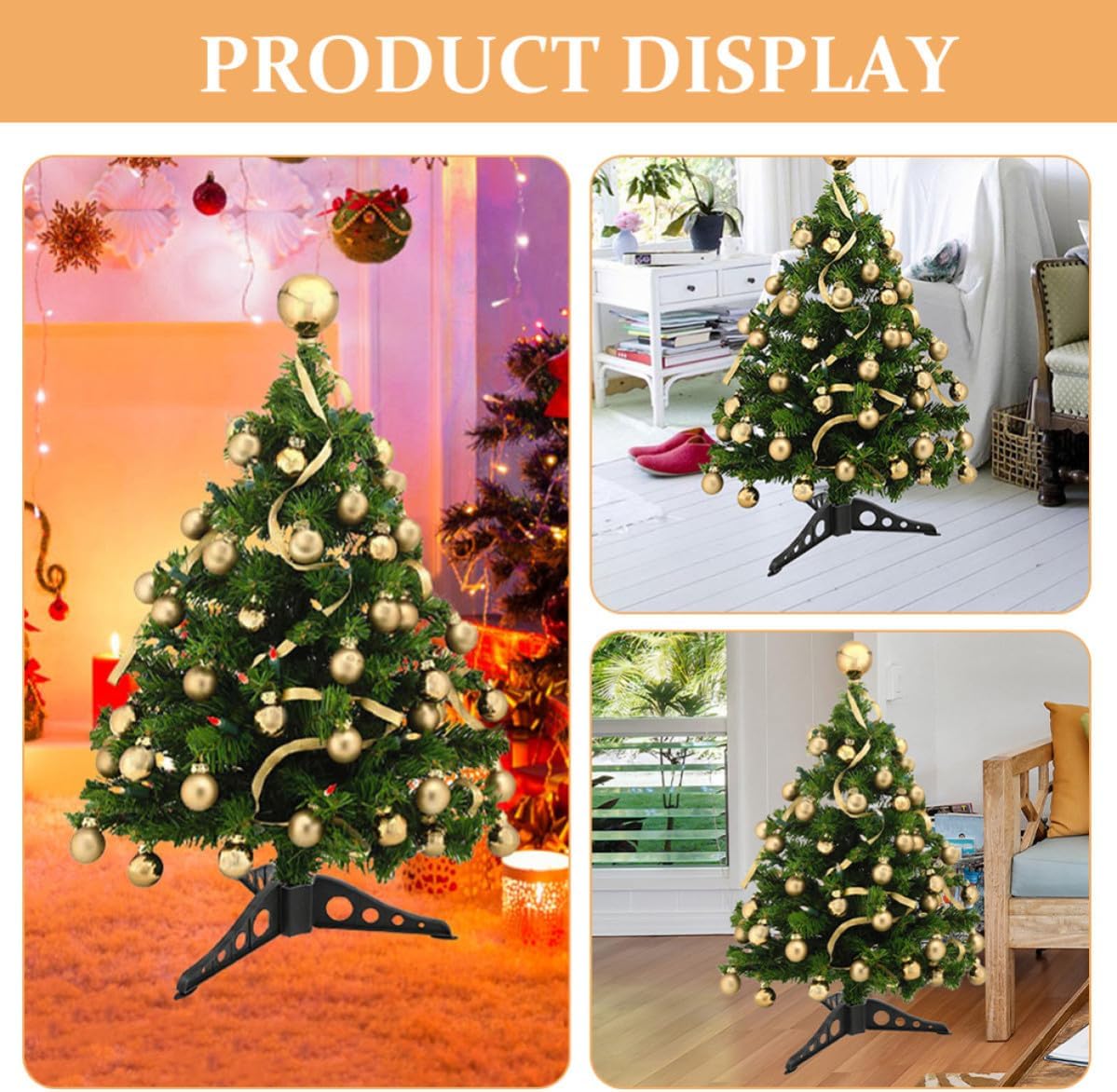 Alasum 15pcs Christmas Tree Stand Base, ABS Rack for Mini Artificial Trees