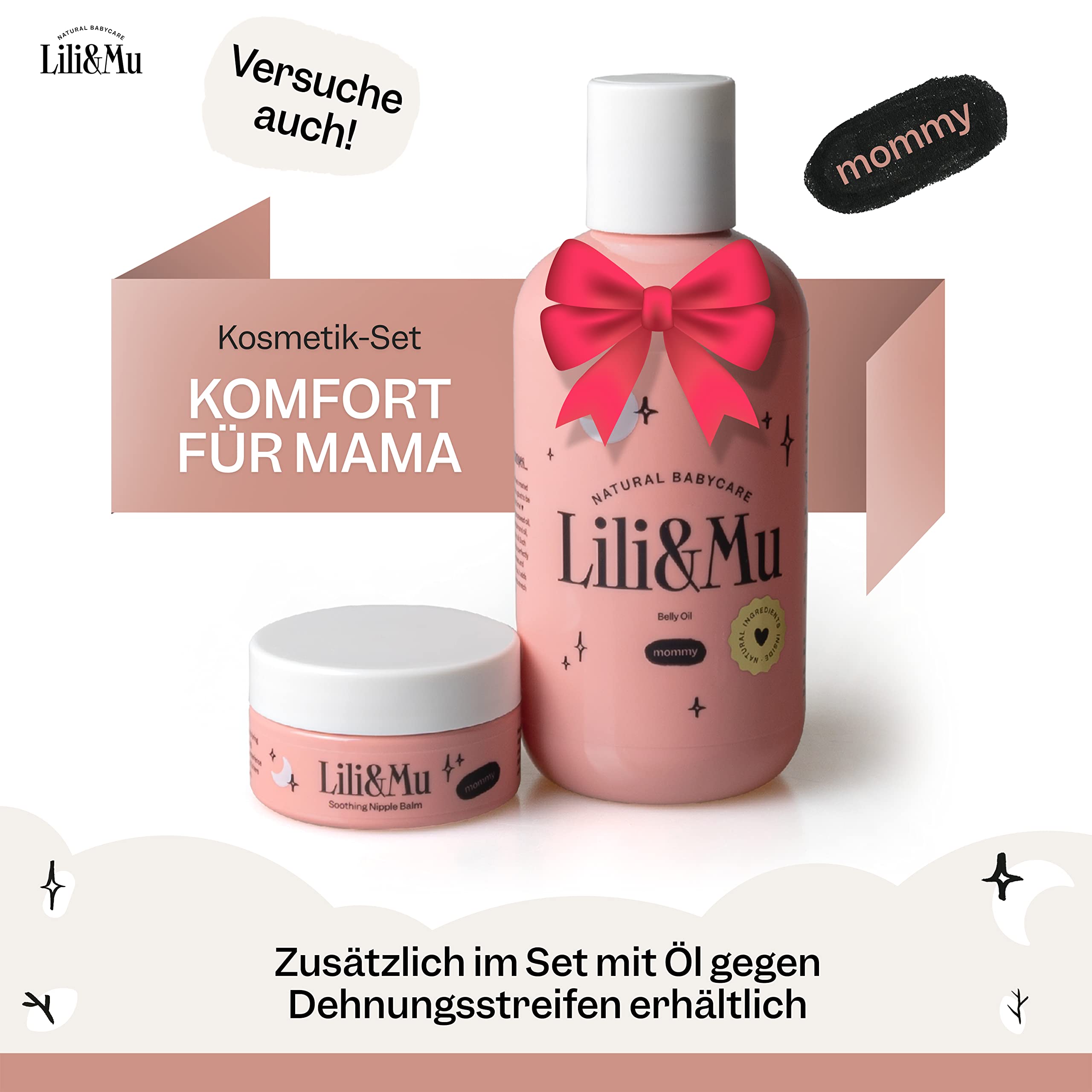Lili&Mu Bálsamo para Pezones para Lactancia Materna 25 ml | Cremas para Pezones sin Lanolina Previene la sequedad y el agrietamiento Pezón | Crema Anti Grietas Lactancia Natural