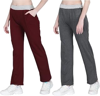 Sam & Rash Girl’s Regular Fit Palazzo Pants, Stylish Cotton Trackpants, Bootcut Trousers and Lowers for Girls Combo (Pack ... Price In India