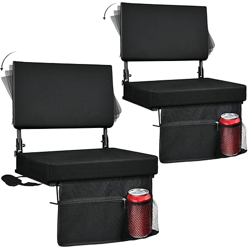 Stadium Seats with Back Support(16.5”L × 13.4”W × 15”H), 360°