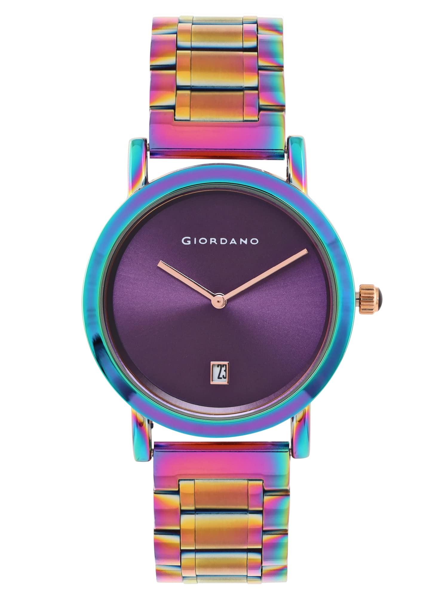Giordano Analog Watch for Women with See Through Elegant Blue Stainless Steel Dial and Multi Color Strap, Ladies Wrist Watch with 1 Year Warrant y- GZ-60018-22 (B0BBVX7V7T) Amazon Price History, Amazon Price Tracker