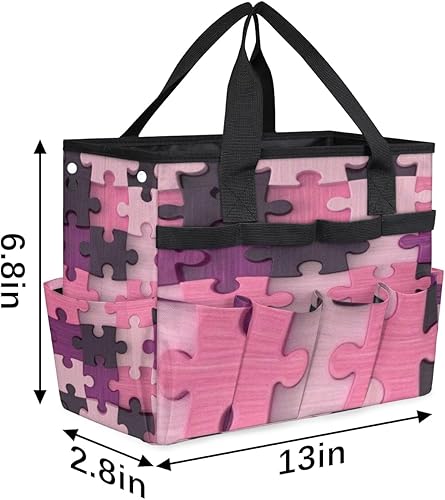 Miniatura 3 de Bolsa de herramientas de jardín con forma de rompecabezas para mujeres y hombres, bolsas de almacenamiento de herramientas de jardinería con 10